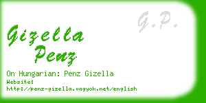 gizella penz business card